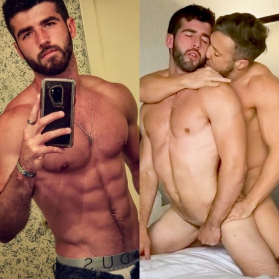 Hot Gay Porn Newcomer Xavier Robitaille Bottoms For Colby Melvin In His