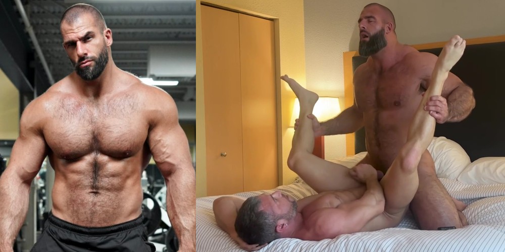 Hunky Stuntman Nick Pulos Tops Gay Porn Star Colby Melvin