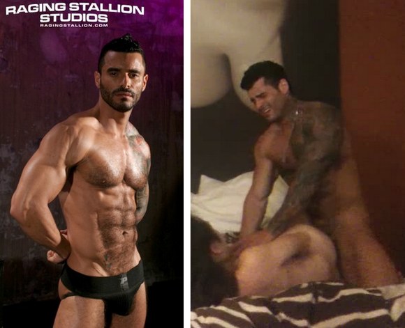 bodybuilder gay porn star Alexsander Freitas XXX home video sex with asian tranny