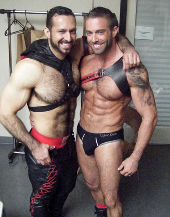 Adam Champ Leather - More Behind The Scenes Pics of Adam Champ, Jessy Ares, Jake Genesis,  Wilfried Knight & Dolan Wolf On The Set of Colt Studio