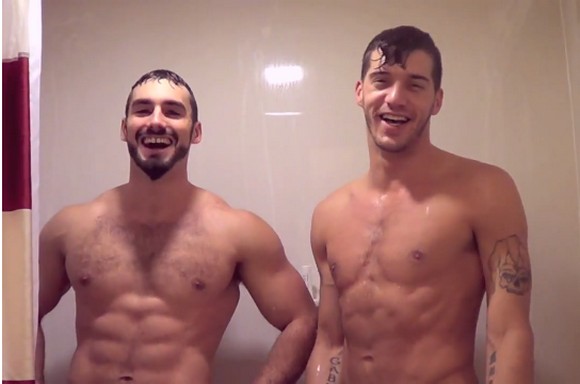 2 Boys Shower - Jaxton Wheeler and Ty Roderick Naked In A Shower