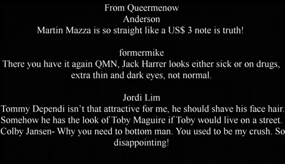 QueerMeNow Mean Comments