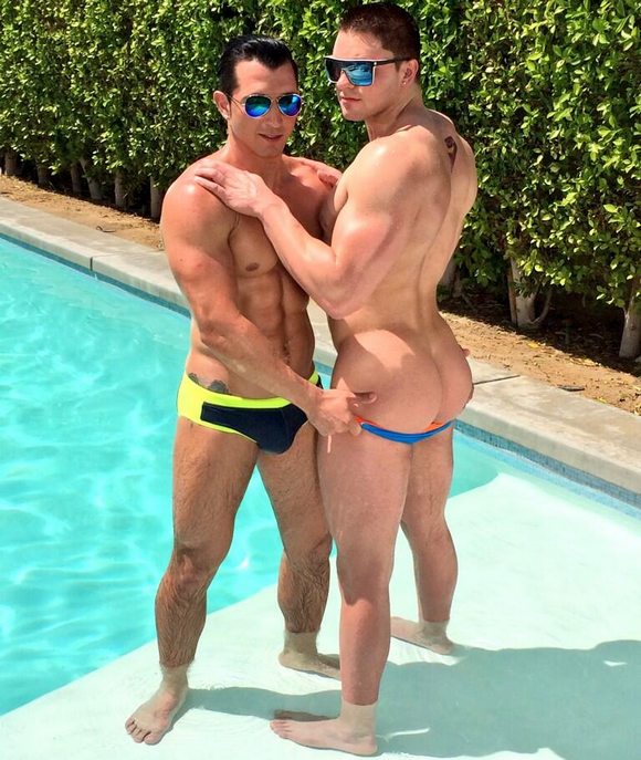 Jimmy Durano Jake Wilder Gay Porn Stars Trunks 8 Palm Springs