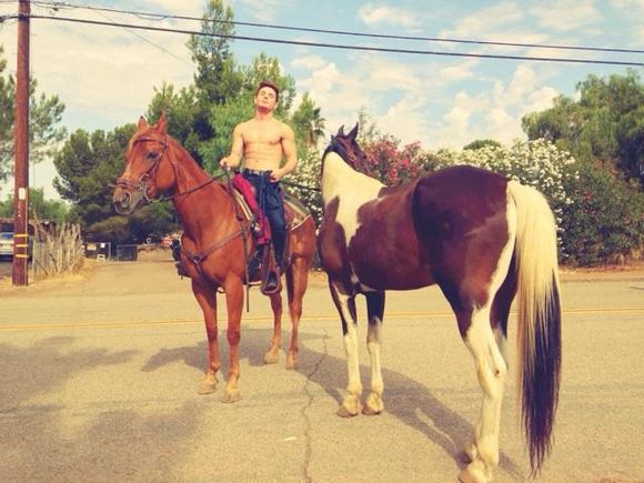 Brent Corrigan Gay Porn Star Horse Riding