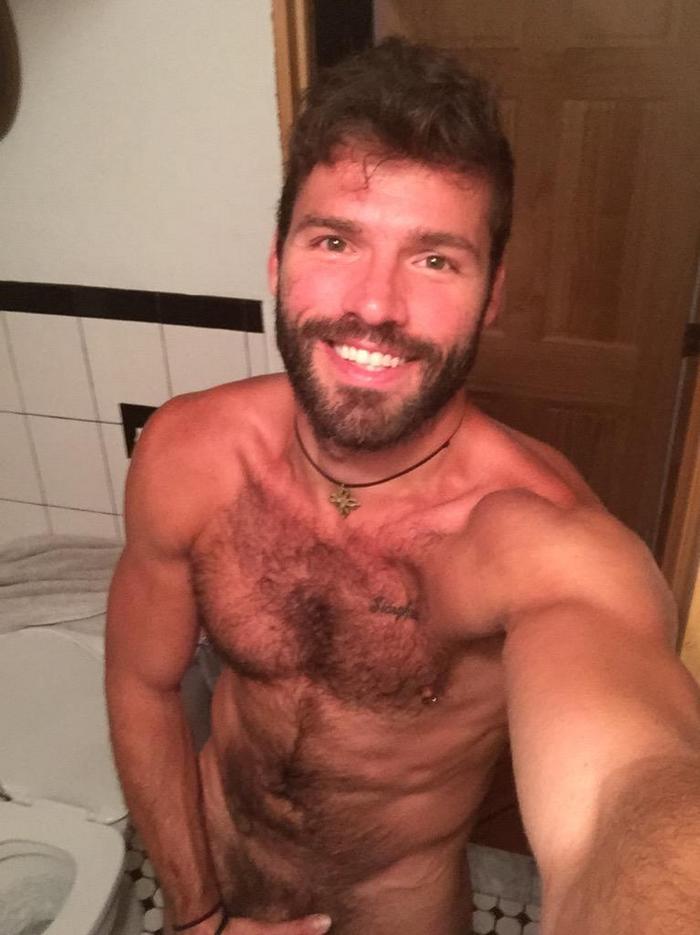 Xavier Jacobs Naked Selfie Hairy Gay Porn Star 2