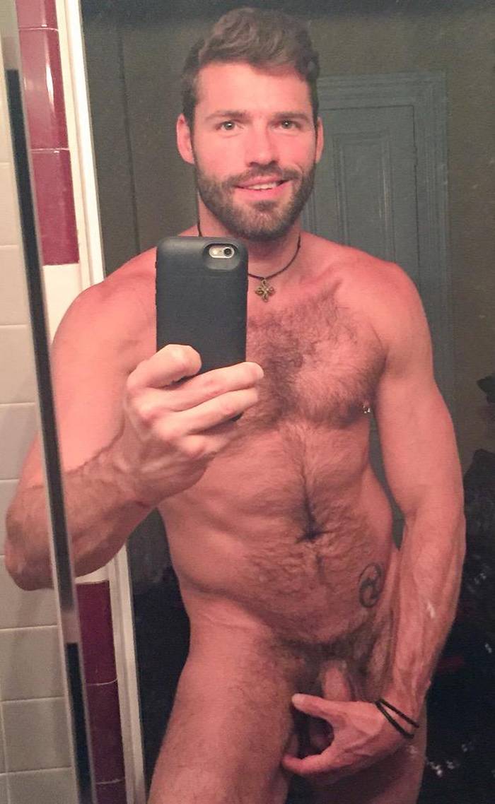 Xavier Jacobs Naked Selfie Hairy Gay Porn Star 3