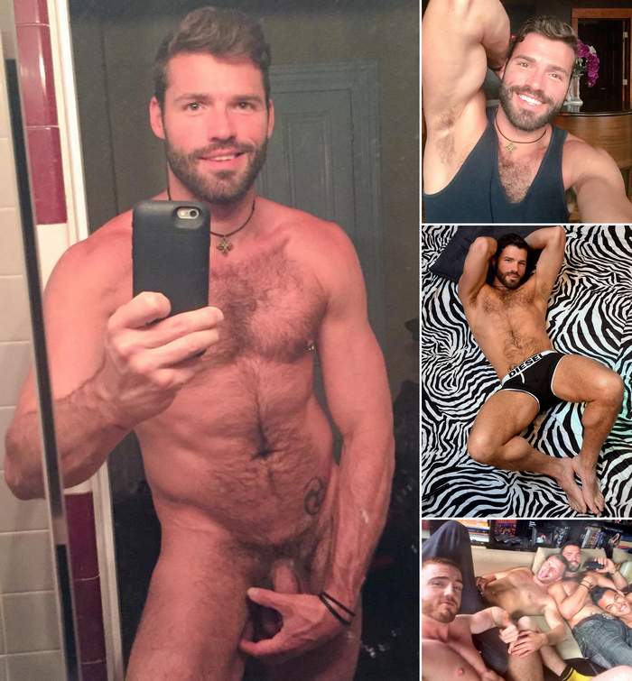 Xavier Jacobs Naked Selfie Hairy Gay Porn Star