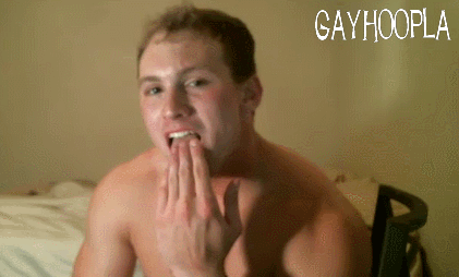 Brad GayHoopla Porn Model Cum Licking