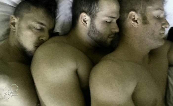 JoeyD Luke Adams JohnnyV Gay Porn Stars Threesome 3
