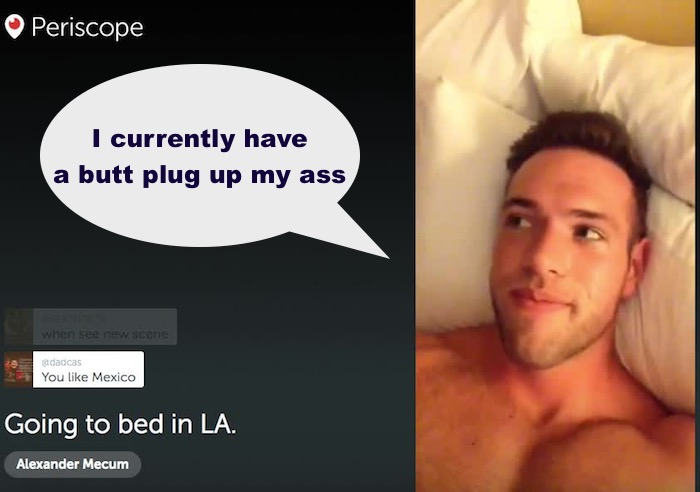 Alex Mecum Periscope Gay Porn Star