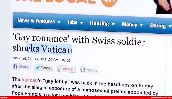 Gay romance with Swiss soldier shocks Vatican