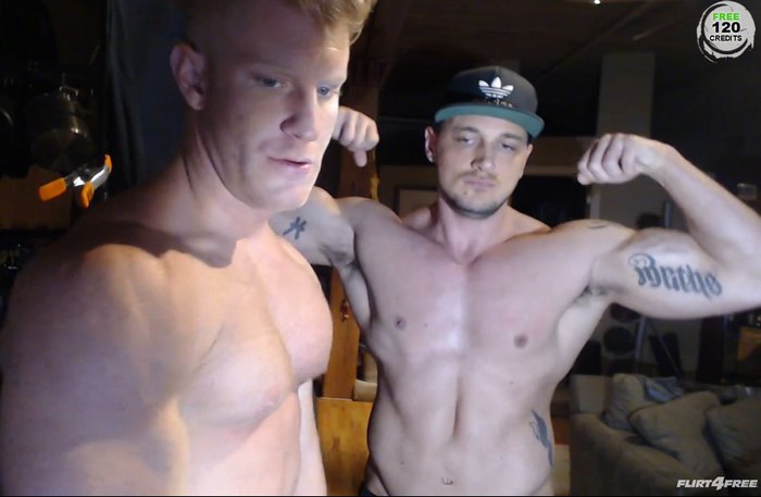 JohnnyV JoeyD Gay Porn Star Bodybuilder Muscle Webcam 2