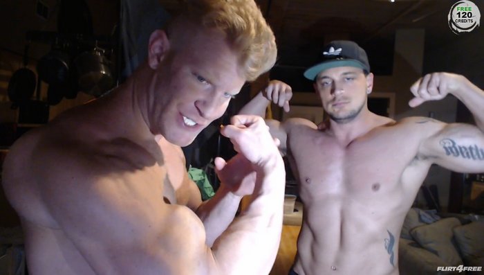 JohnnyV JoeyD Gay Porn Star Bodybuilder Muscle Webcam 4
