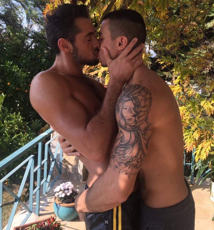 Massimo Piano Klein Kerr Gay Porn Star Couple Kiss