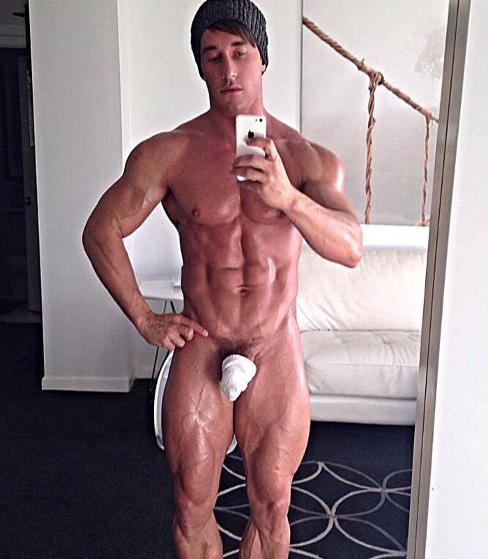 Alexander Volkov Naked Bodybuilder Gay Porn Star Muscle Selfie