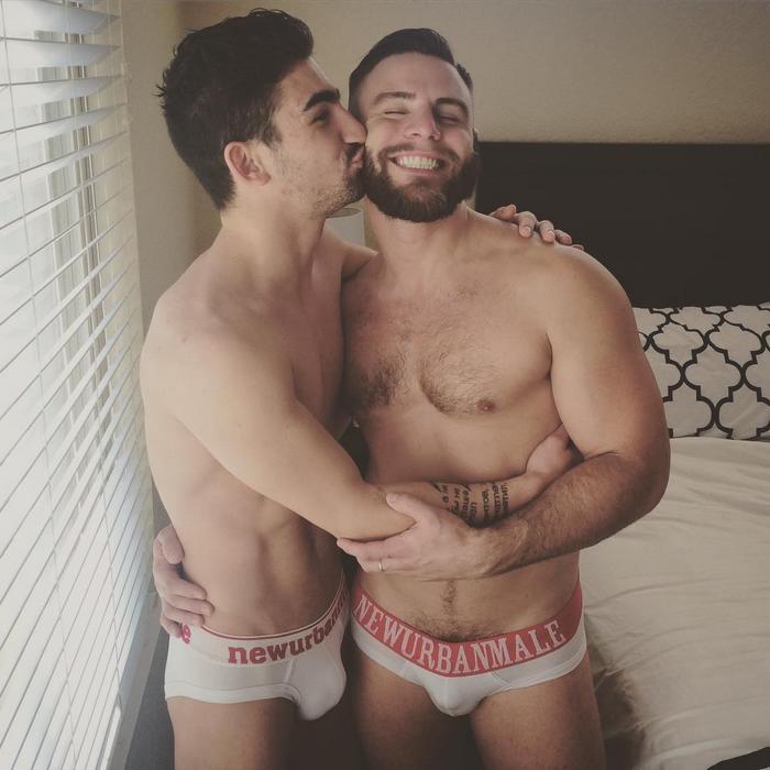 Gay Porn Stars Nick Sterling Lukas Valentine RandyBlue Kiss