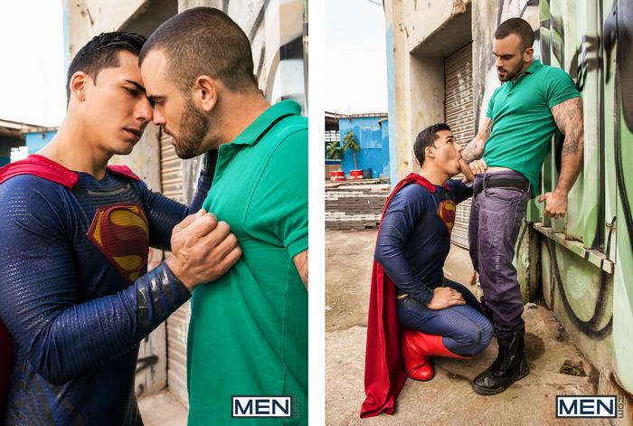 Superman Gay Porn Parody Topher DiMaggio Damien Crosse 1