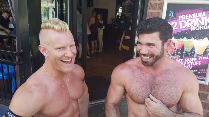 Gay Porn Stars Griffin Barrows Billy Santoro JohnnyV Chicago Pride 2016b