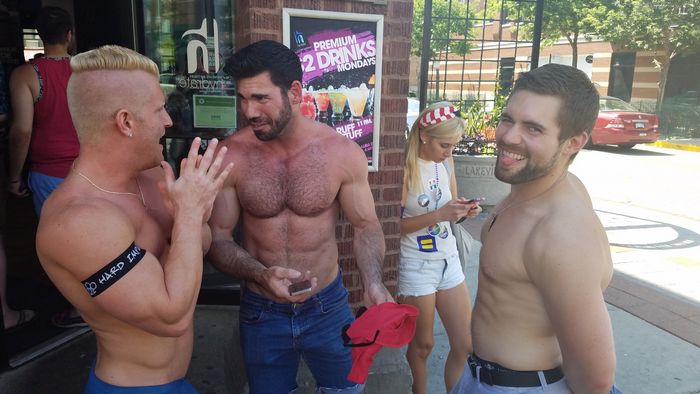 Gay Porn Stars Griffin Barrows Billy Santoro JohnnyV Chicago Pride 2016c