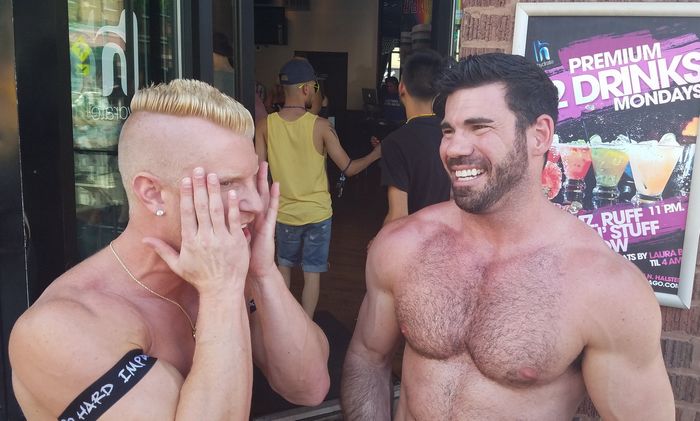 Gay Porn Stars Griffin Barrows Billy Santoro JohnnyV Chicago Pride 2016d