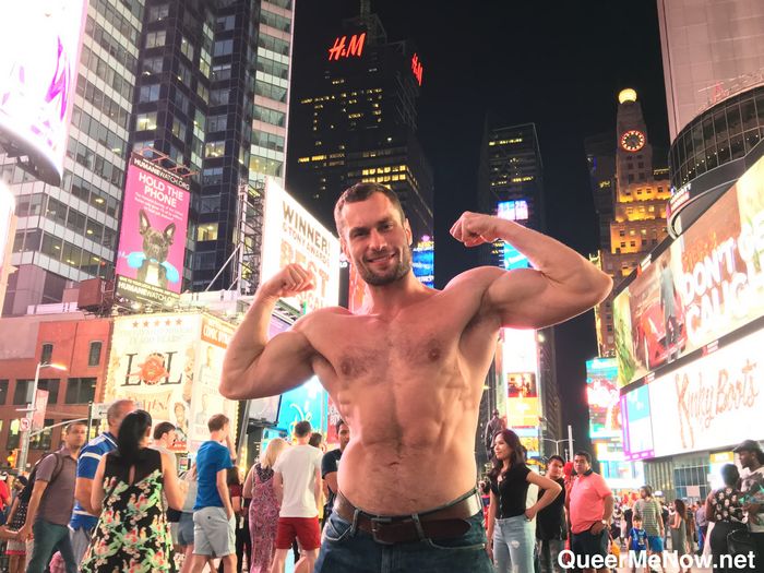 Gay Porn Stars Stas Landon Devin Franco Shirtless Times Square Muscle 4