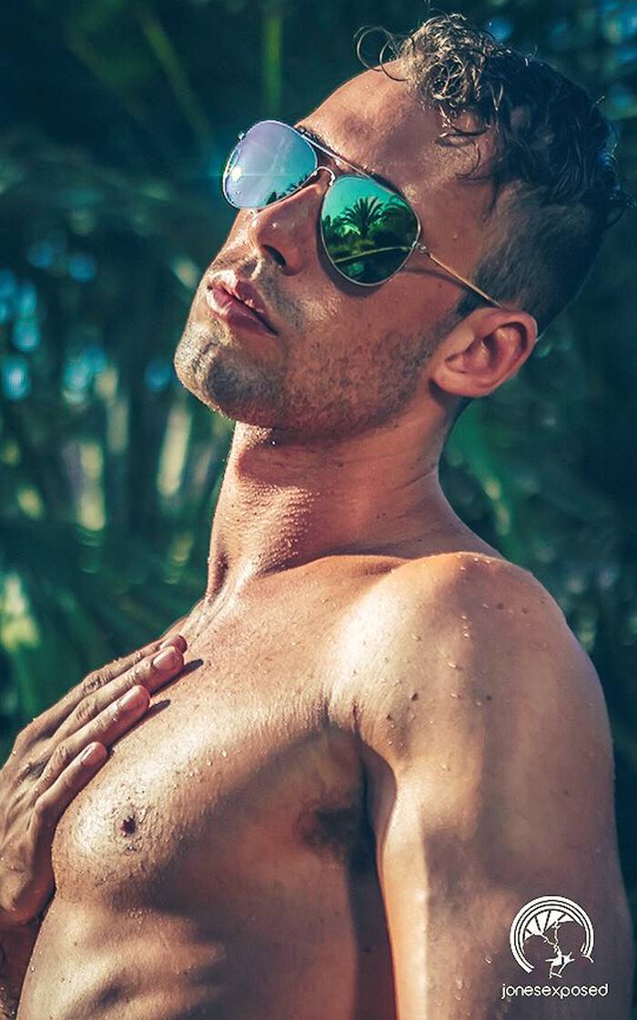 Brandon Jones Gay Porn Star Naked Pool 1