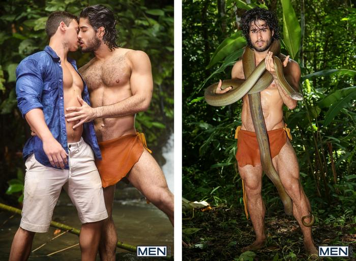 Tarzan Gay Porn Parody XXX Diego Sans Tobias Outdoor Sex Waterfall 1