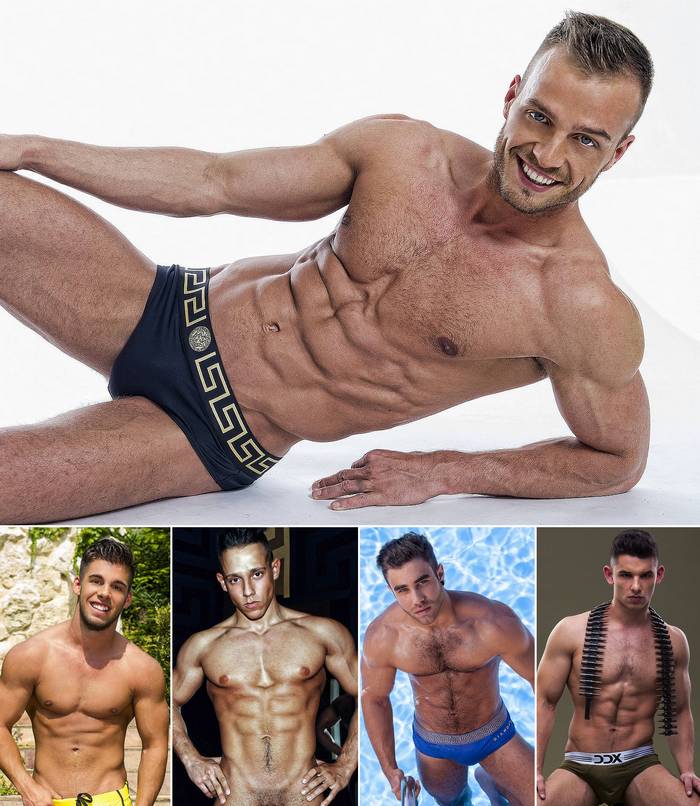 Muscular Male Models Webcam Jamie Blyton Alessio Caballero Keon Davis Antonio Valentini
