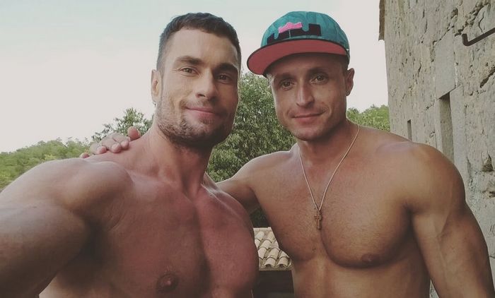 Stas Landon Denis Sokolov Gay Porn Star Muscle Selfie