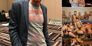 HustlaBall Las Vegas Gay Porn Stars Backtage Esteban Orive Big Dick