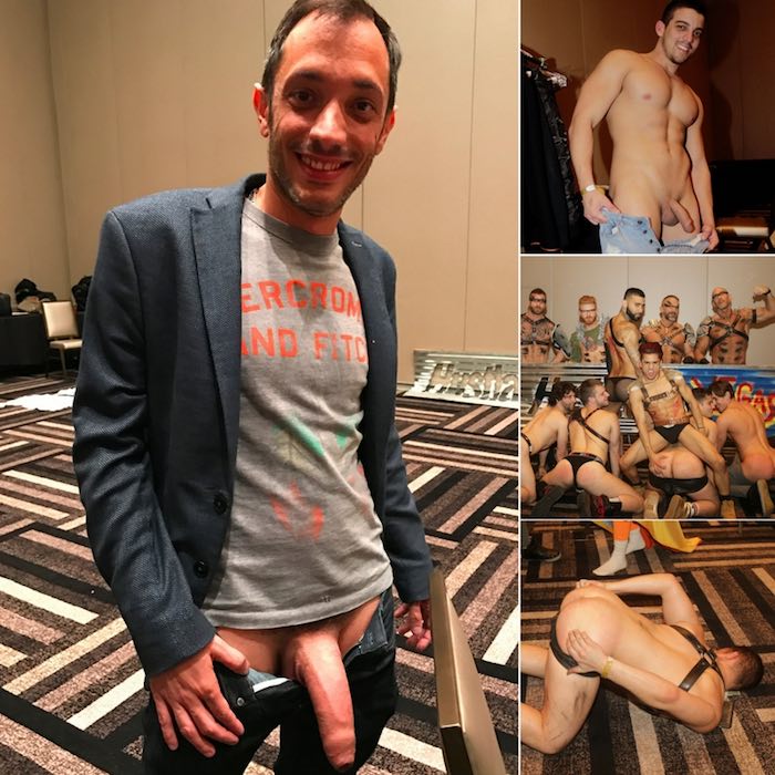 HustlaBall Las Vegas Gay Porn Stars Backtage Esteban Orive Big Dick