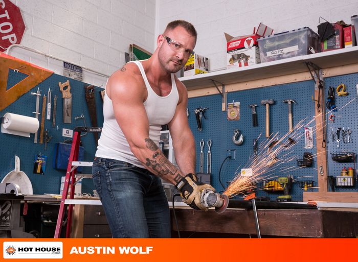 Derek Bolt Gay Porn Austin Wolf Muscle Hunk Bodybuilder Sex 