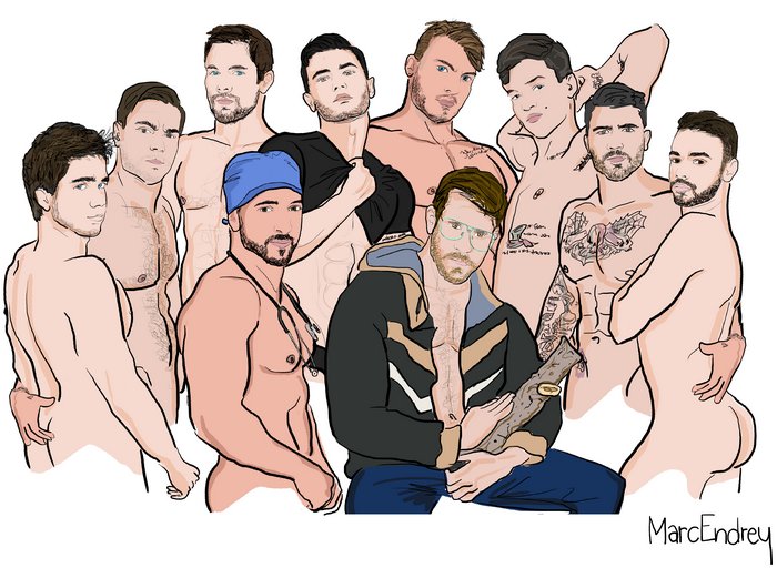 Gay Porn Stars Illustrator Marc Endrey