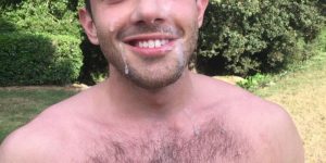 Ben Batemen Gay Porn Star Facial Cumshot Smile