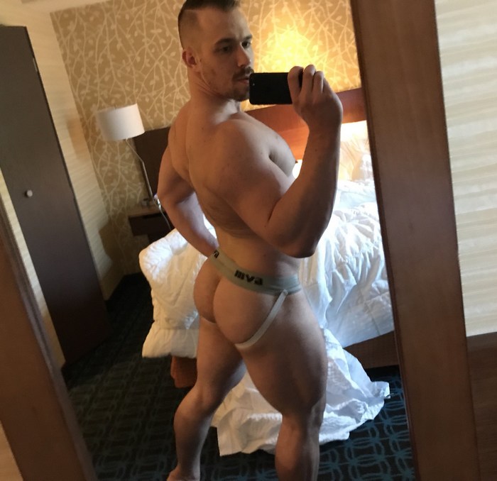 Blake Hunter Gay Porn Star Selfie Jockstrap Butt