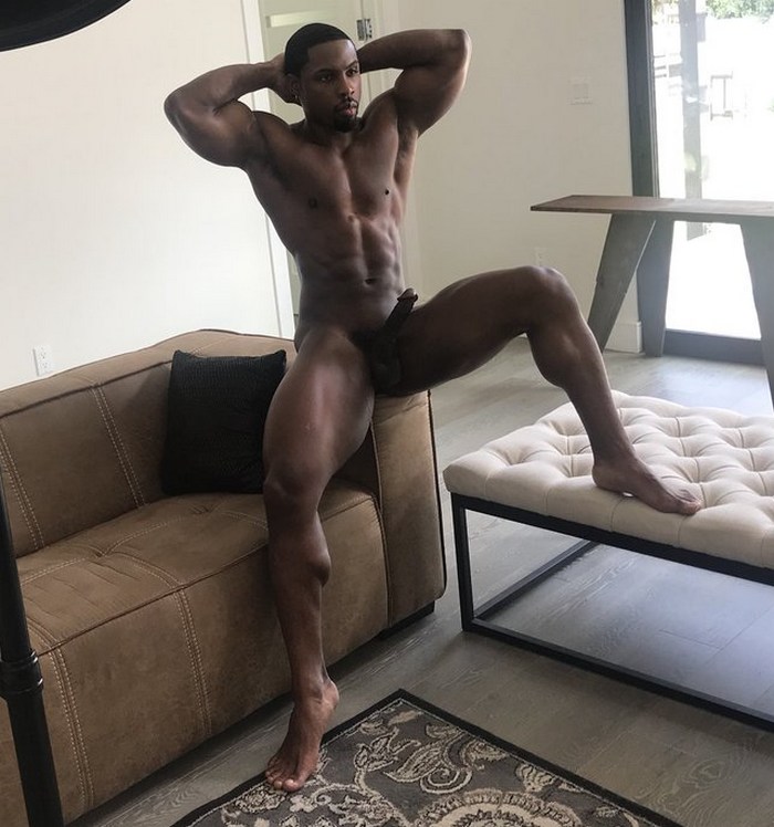 DeAngelo Jackson Gay Porn Star Muscular Naked Big Cock