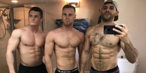 Shawn Gay Porn Star Austin Wilde Brandon Evans Shirtless Selfie Muscle Hunk XXX
