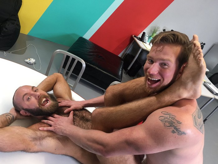 Gay Porn Behind The Scenes Ryan Stone fucks Teddy Bear 