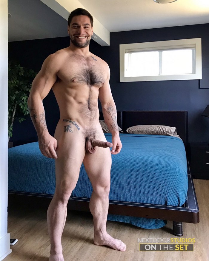 Aspen Solomon Gay Porn Star Naked Muscle Hunk Big Dick Behind The Scenes Next Door Studios