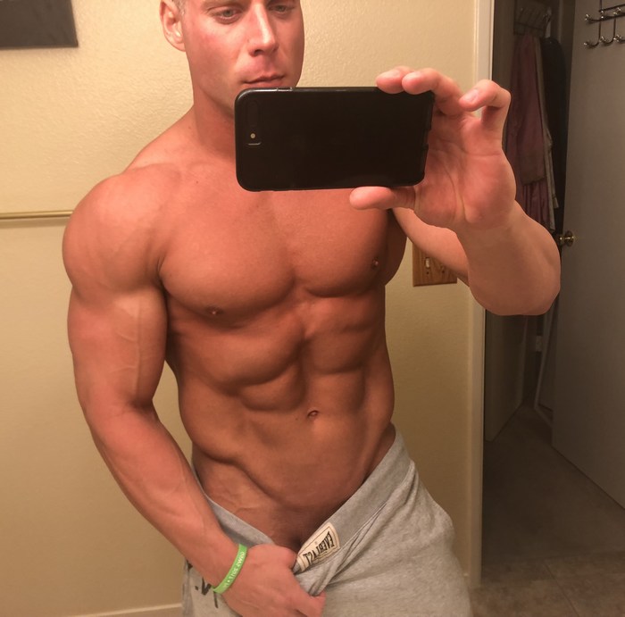 Jack Sean Cody Gay Porn Star Bodybuilder Shirtless Selfie 