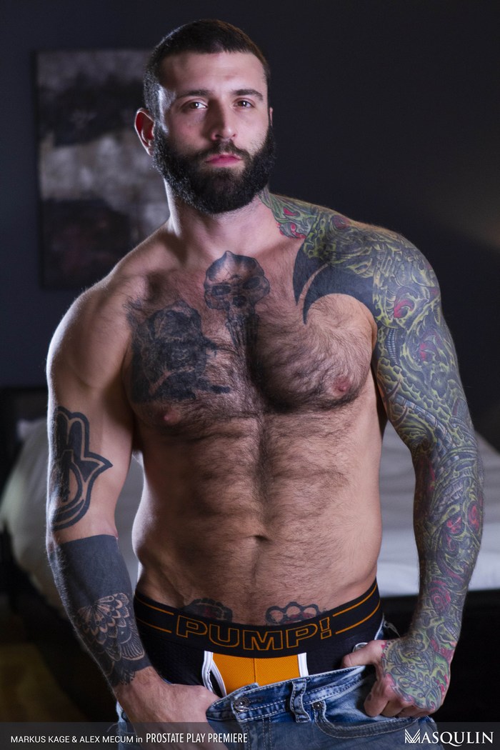 Markus Kage Gay Porn Star Shirtless Muscle Hunk Tattoo Masqulin