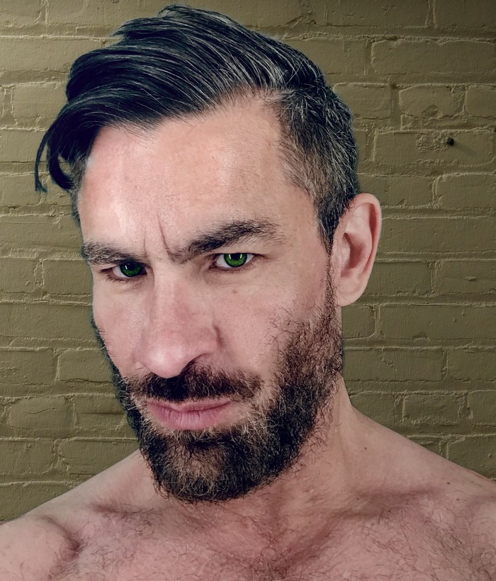 Brad Hunt Gay Porn Star 2019 Silver Daddy Beard Green Eyes