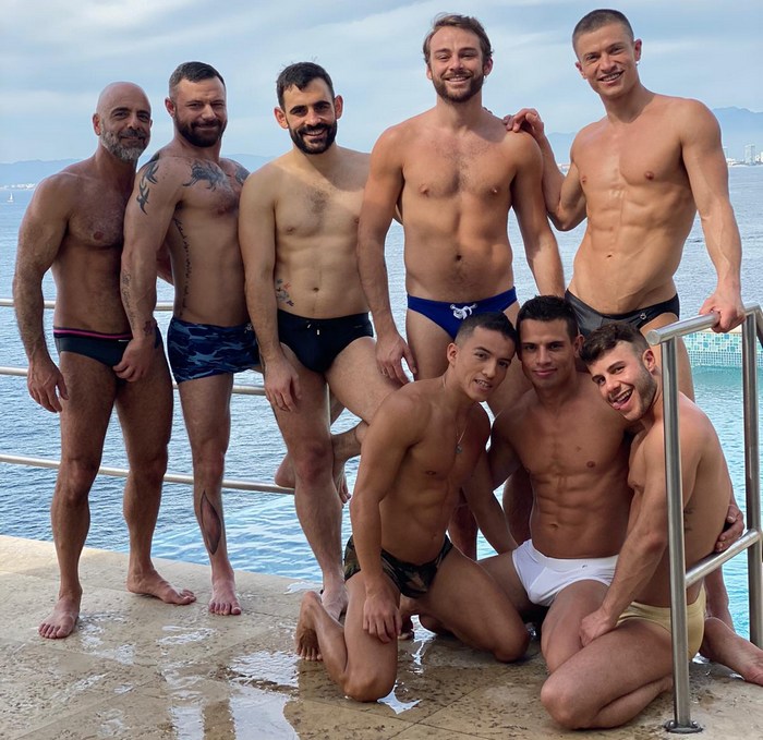 Gay Porn Stars Group Shirtless Muscle Studs LucasEntertainment Mexico