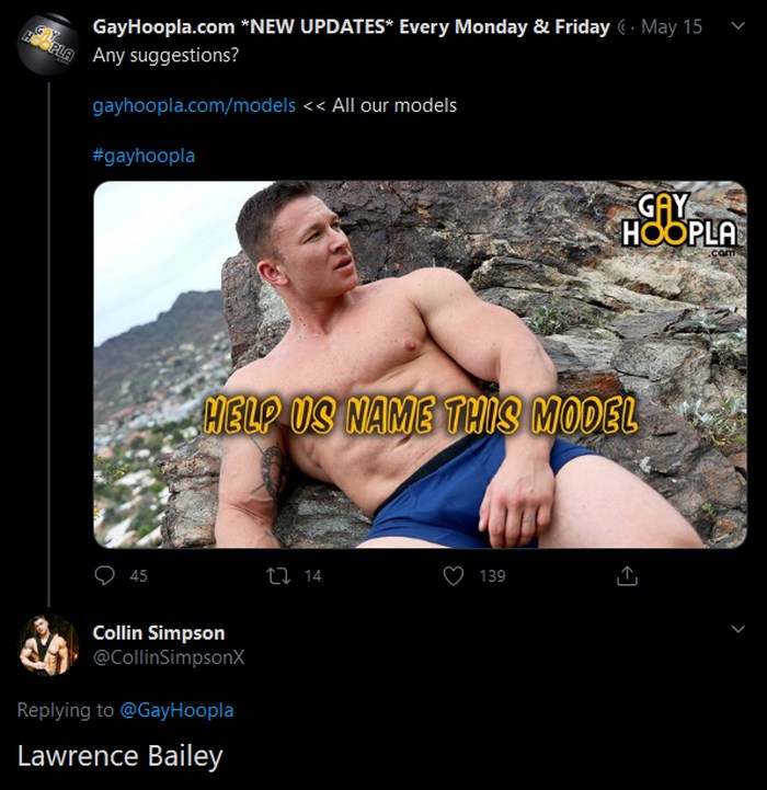 GayHoopla Lawrence Bailey Collin Simpson Twitter