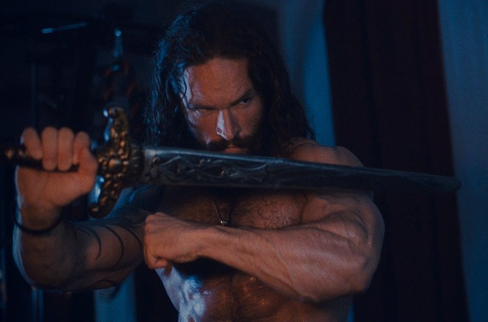 Phil Chambers Conan The Barbarian Shirtless Muscle Hunk Cam Model Long Hair Beard 