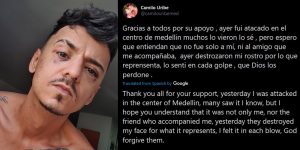 Camilo Uribe Gay Porn Star Homophobic Attack Victim Medellin Spain XXX