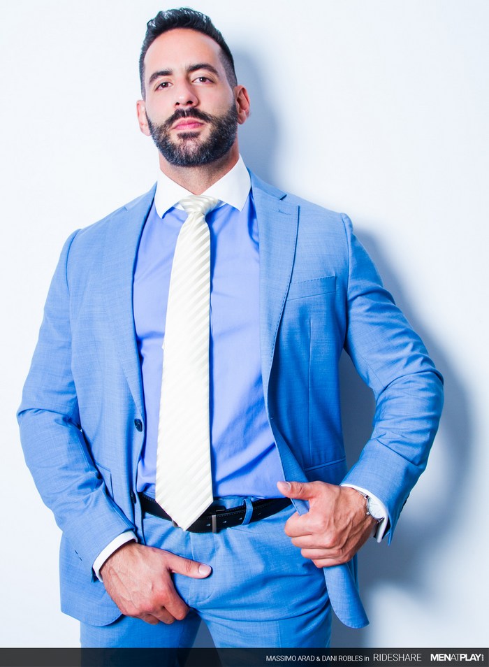 Massimo Arad Gay Porn Star Daddy Muscle Hunk Suit Menatplay