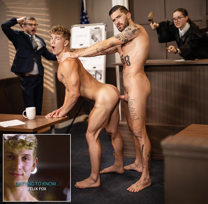 Felix Fox Gay Porn Chris Damned Courtroom Public Sex Fuck