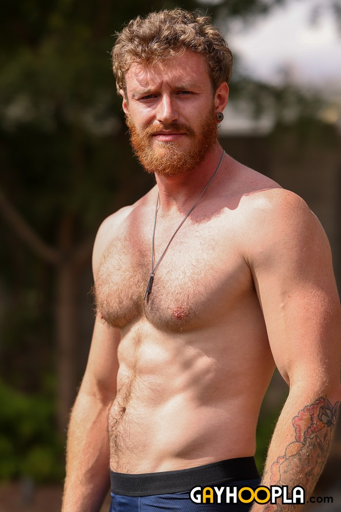 Sage Hardwell Gay Porn Star Shirtless Muscle Hunk Beard