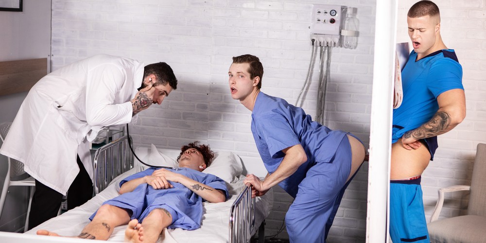 1000px x 500px - Hunky Nurse Clark Delgaty Fucks Benjamin Blue Through A Hospital's Hidden  Glory Hole In â€œEmergency Dick Part 1â€